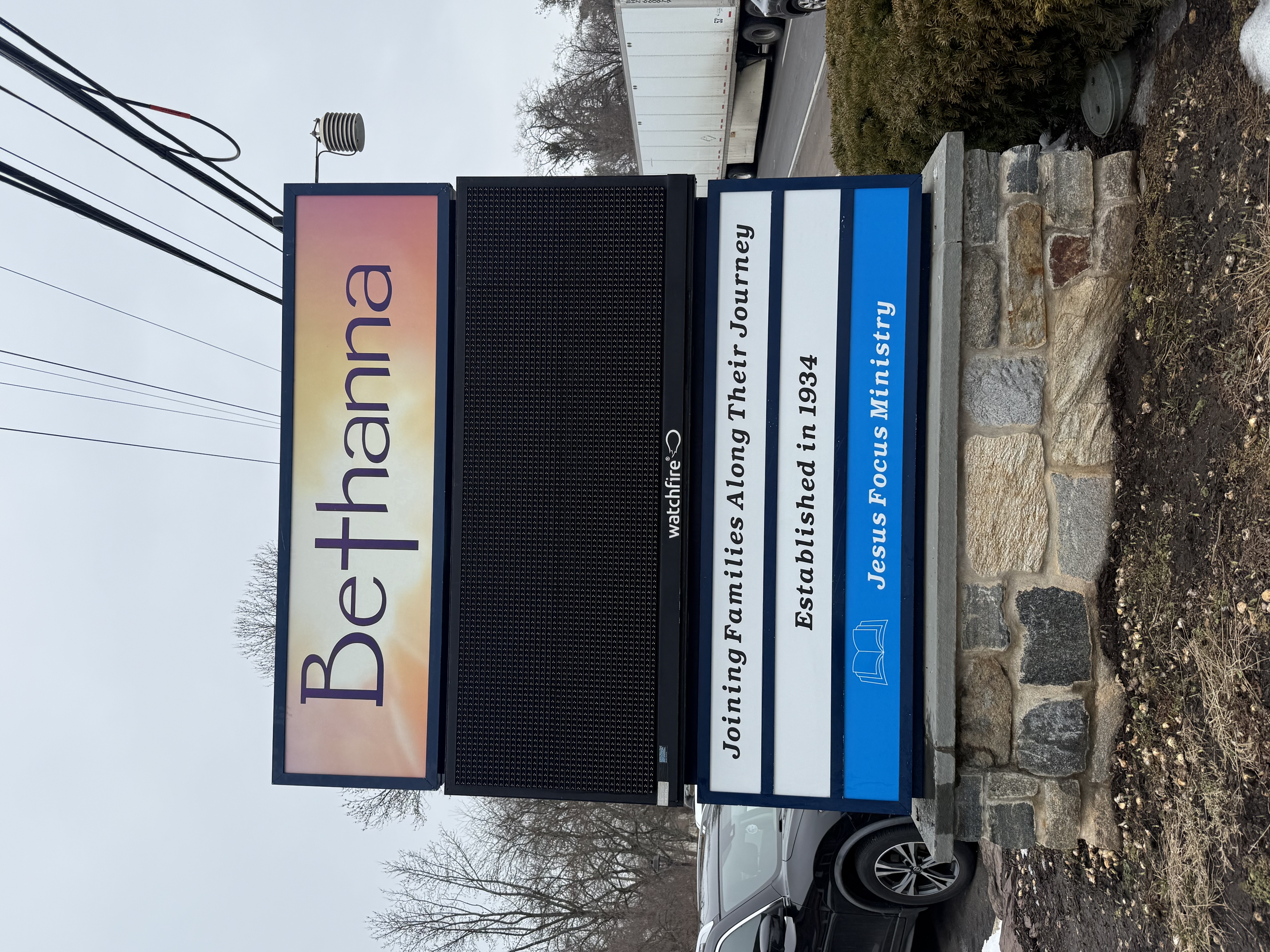 Bethanna monument sign